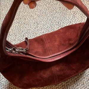 Coach soft suede single strap handbag